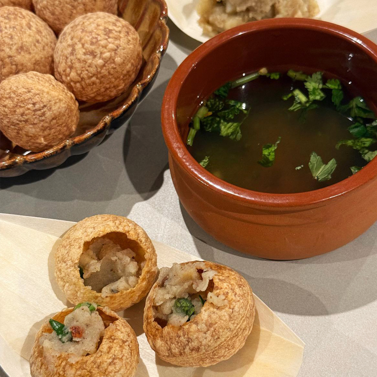 Phuchka with tamarind water